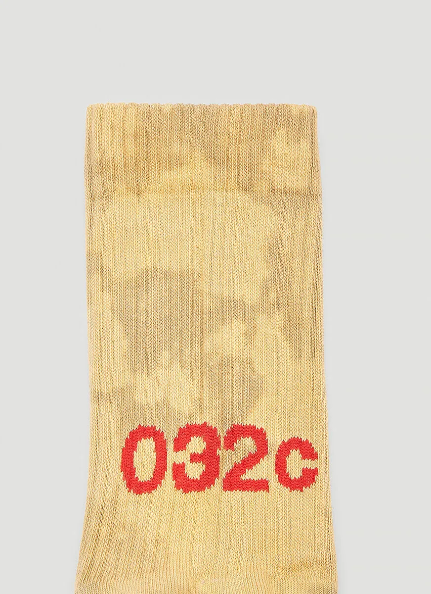 032c Logo Intarsia Bleached Socks