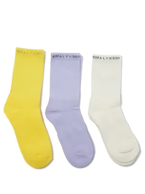 1017 ALYX 9SM Pack Of Three Logo Intarsia Socks