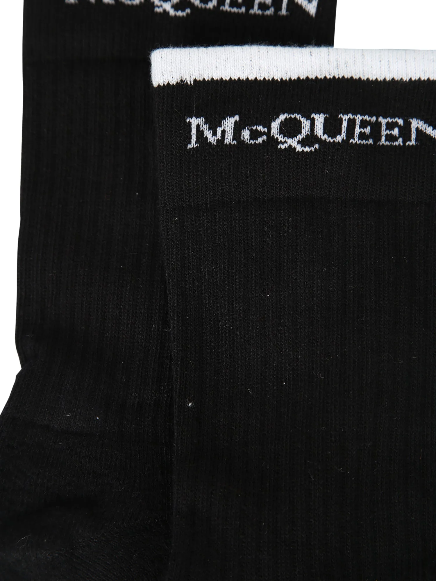 Alexander McQueen Logo Intarsia Knit Stretched Socks