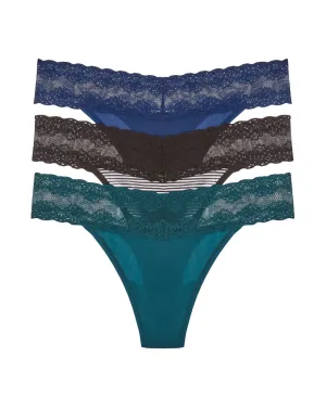 Bliss Perfection One Size Thong 3 Pack