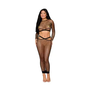 Bralette and Maxi Skirt Dmnd - One Size - Black