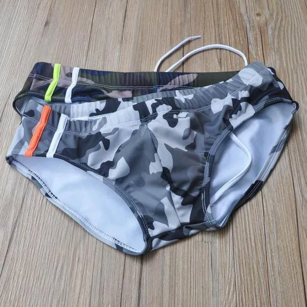Camouflage Swimwear Trunks Swimming Briefs Shorts Boxers Underwear Beachwear Swimsuit