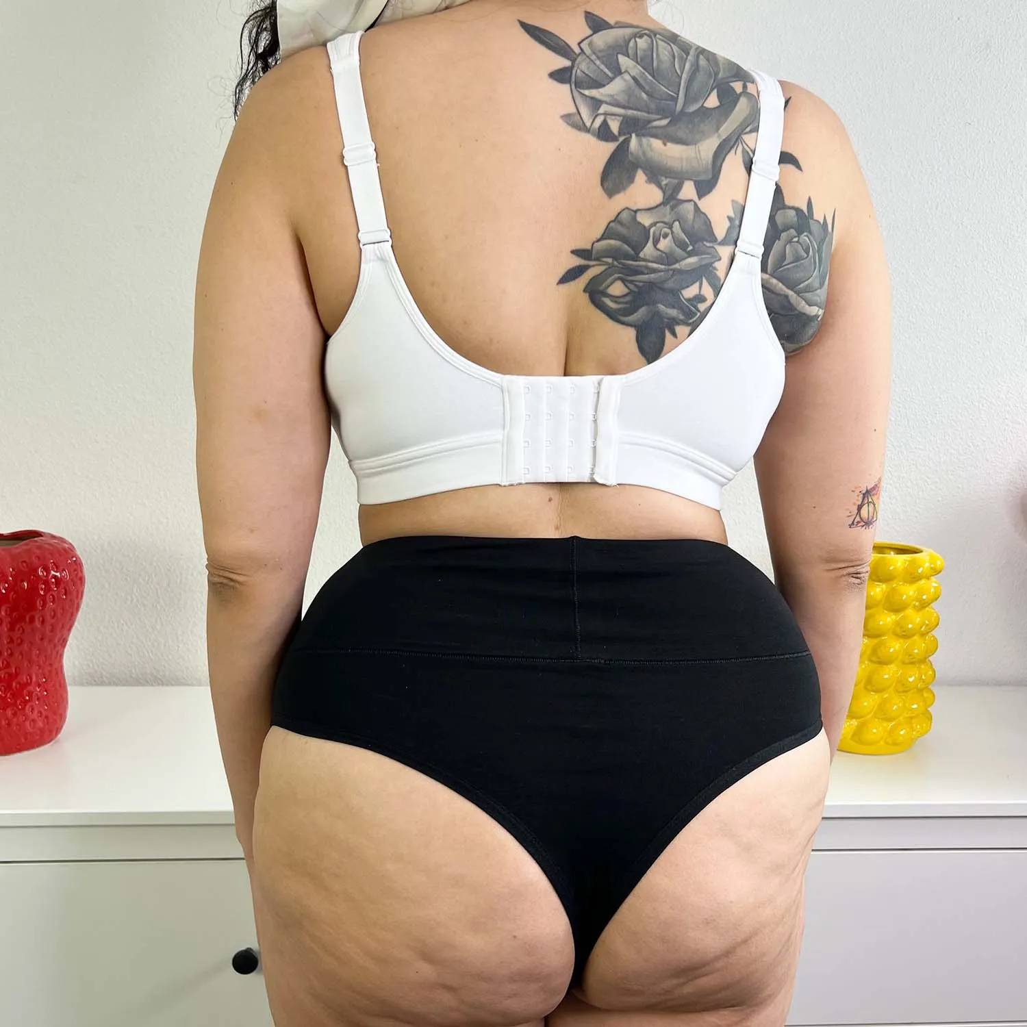 Cheeky High Leg Panties - 3 Pairs in Black