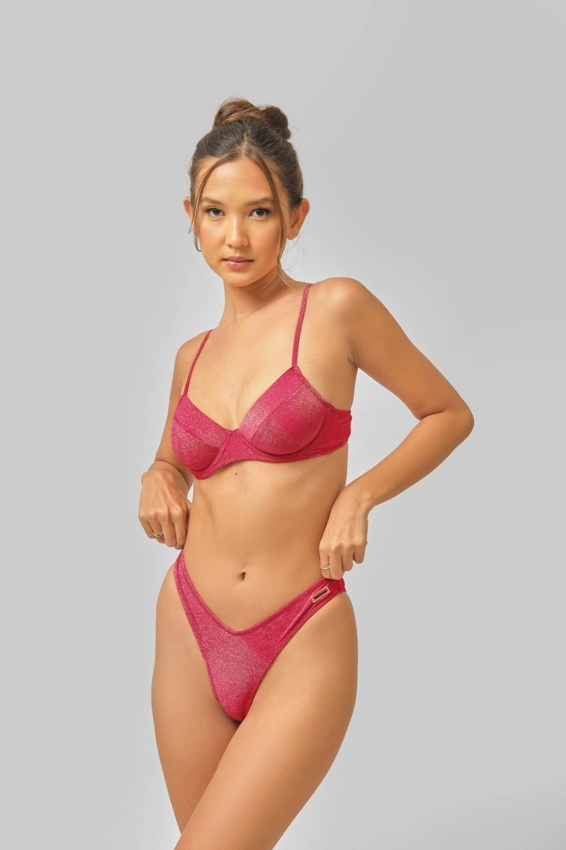 Cindy Push Up Underwire Top / Ruby Shimmer FINAL SALE