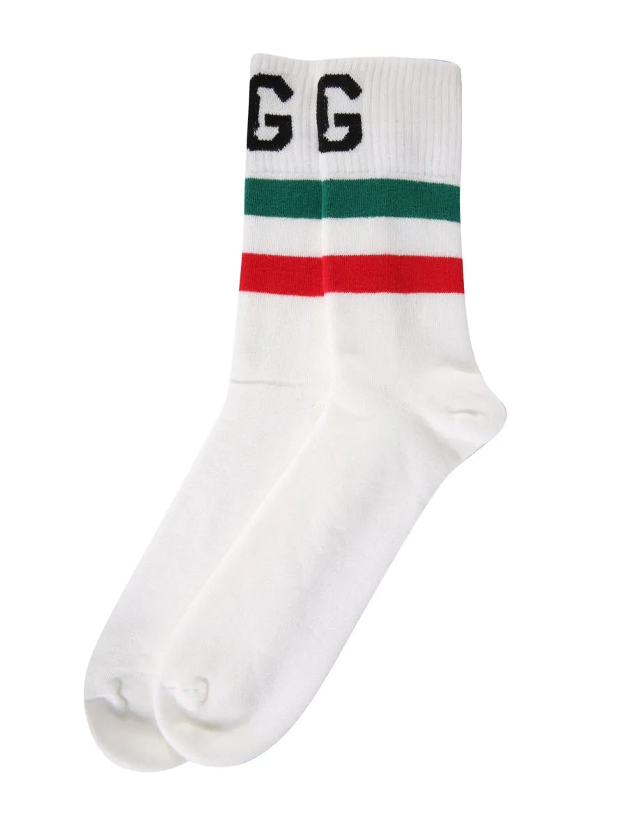 Dolce & Gabbana Logo Intarsia-Knit Socks