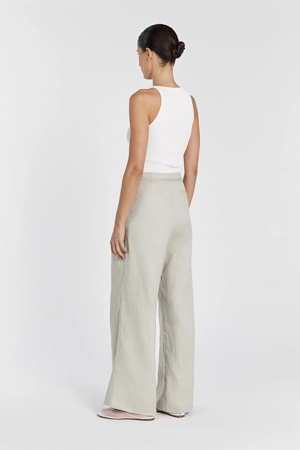 ENYO CHALK LINEN PANT