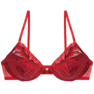 Exotic Flower Plunge Contour Underwire Bra