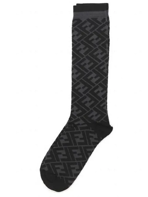 Fendi FF Logo Motif Mid-Calf Socks
