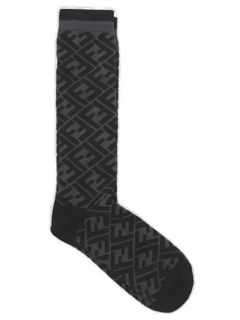 Fendi FF Logo Motif Mid-Calf Socks