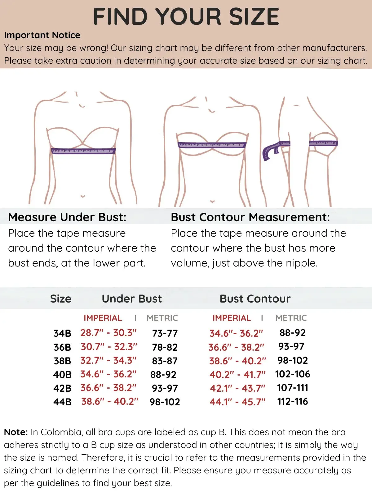 Full Coverage No Hoop Bra with Deep Cups and Wide Back | Side Boning and Padded Band for Enhanced Support | Made in Colombia