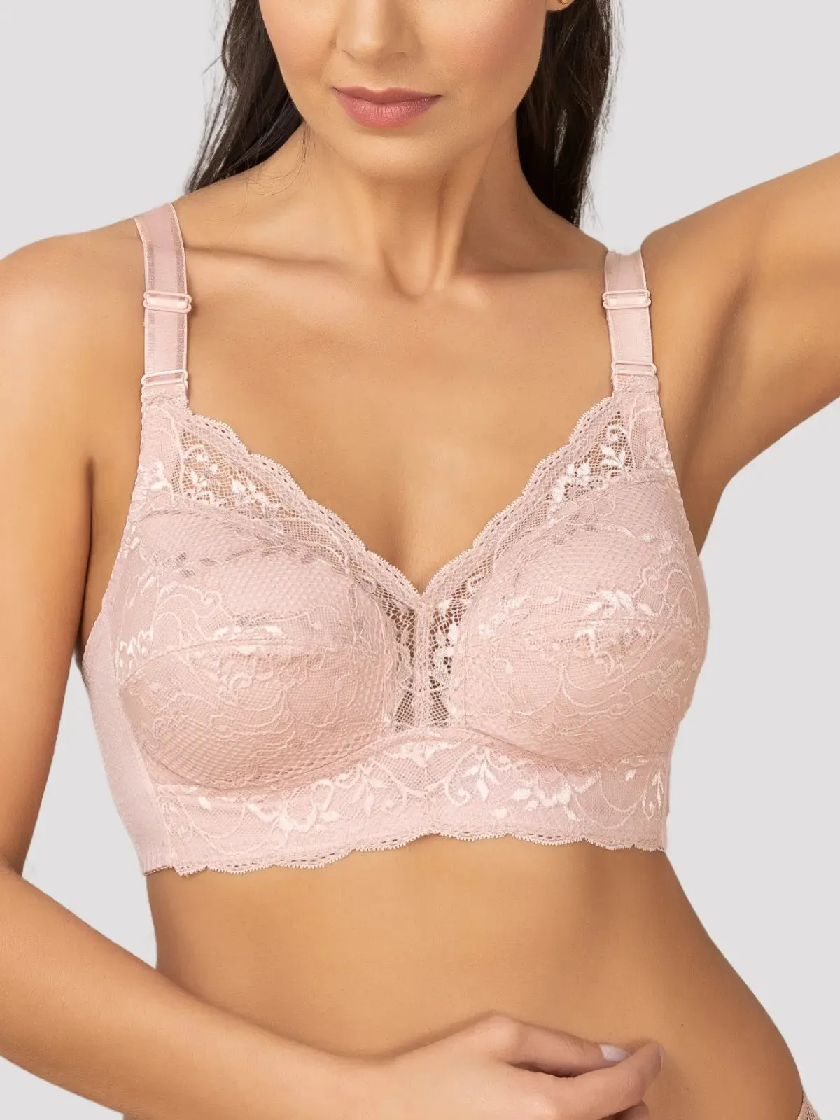 Full Coverage No Hoop Bra with Deep Cups and Wide Back | Side Boning and Padded Band for Enhanced Support | Made in Colombia