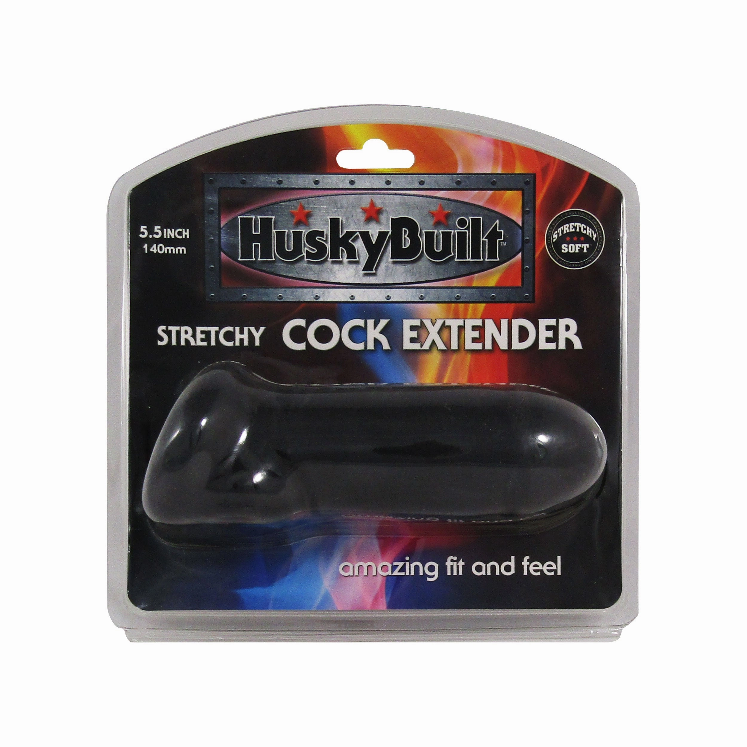 Husky Built Stretchy 5.5" Cock Extender - Black