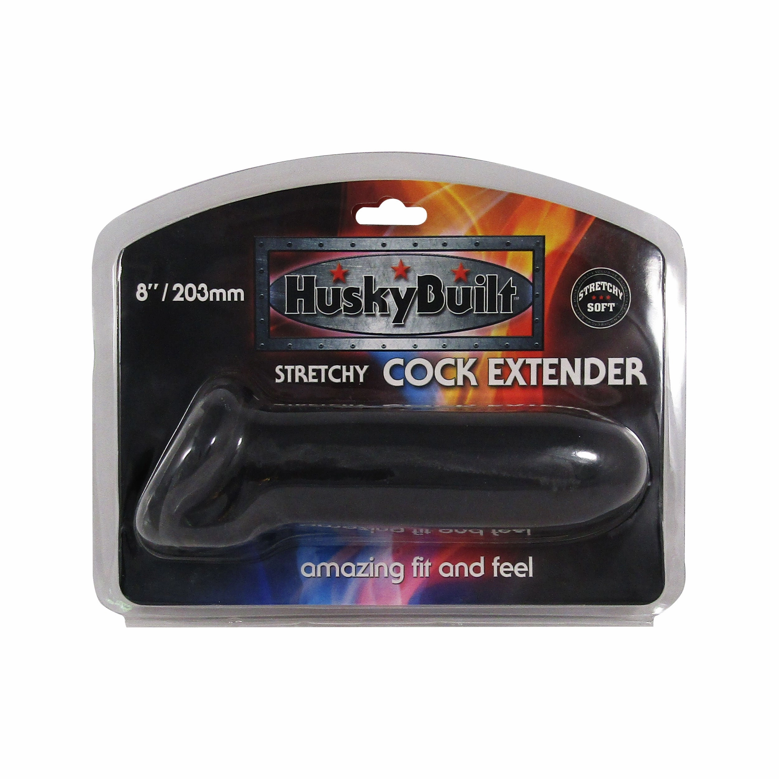 Husky Built Stretchy 8 "Cock Extender - Black