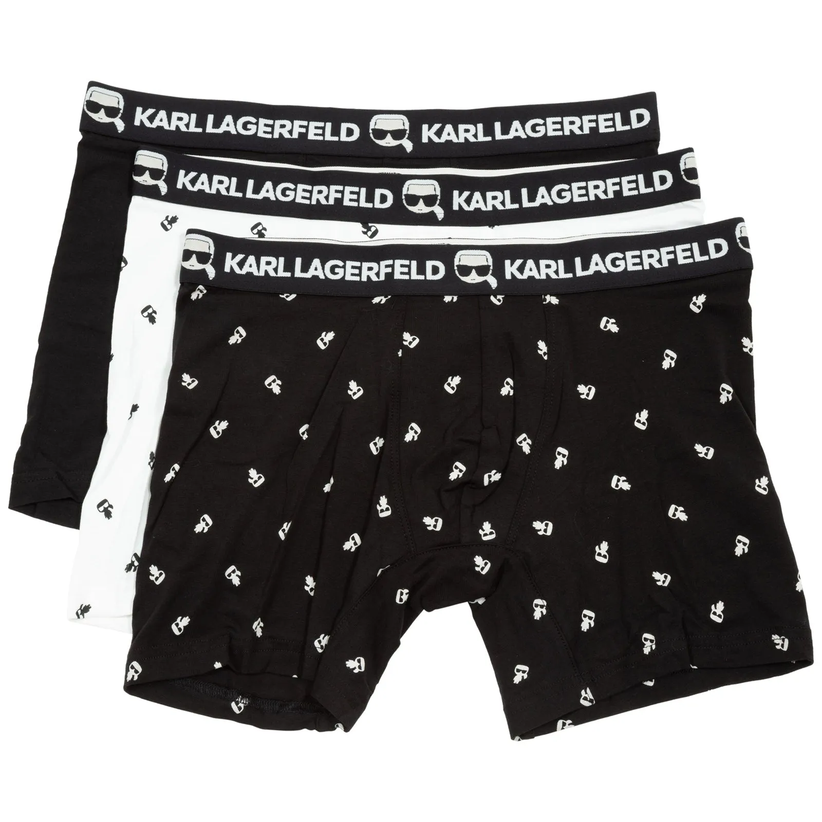 Karl Lagerfeld Ikonik Logo-Print Boxers (Pack of Three)