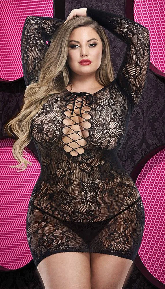 Lace Off The Shoulder Mini Dress
