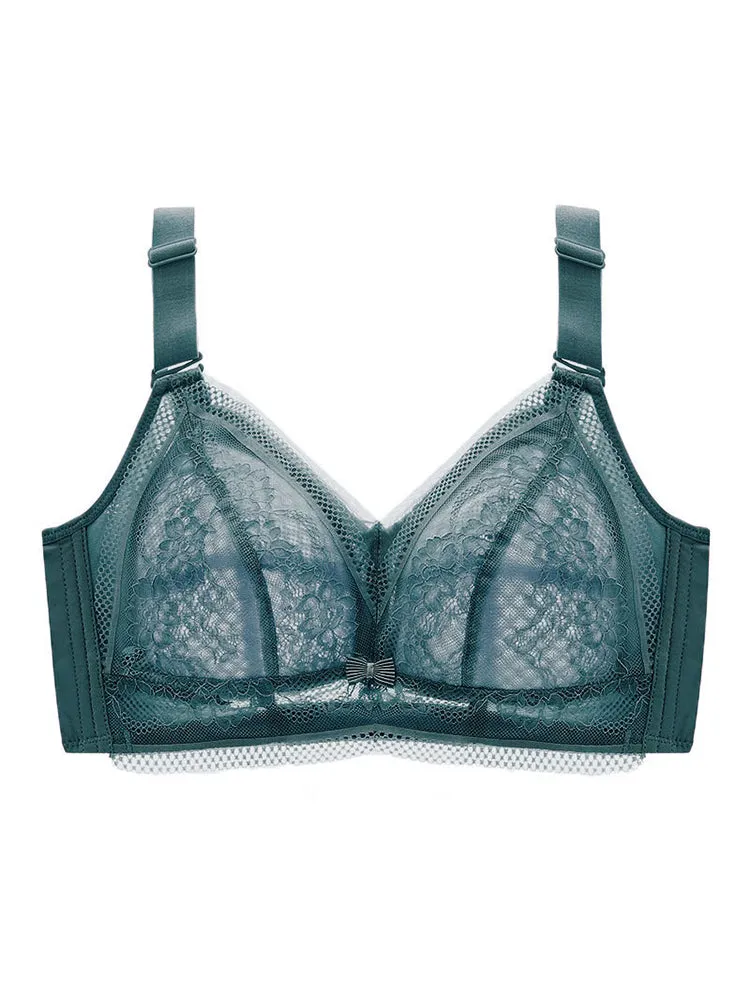 Lace Ultra-thin Wireless Minimizer Bras