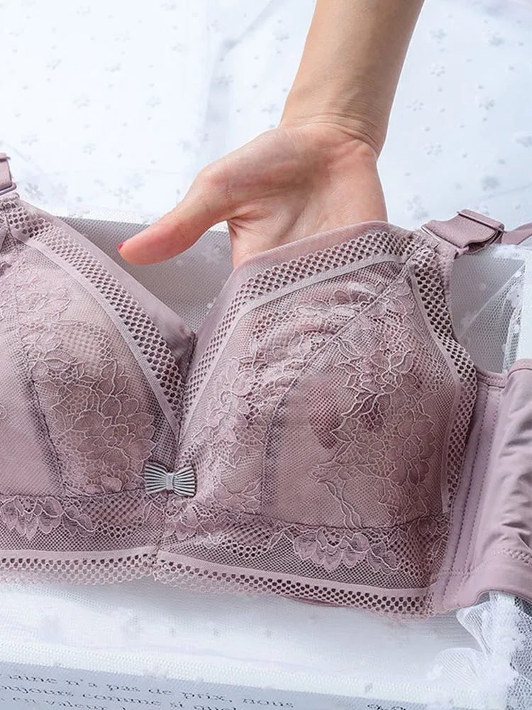 Lace Ultra-thin Wireless Minimizer Bras