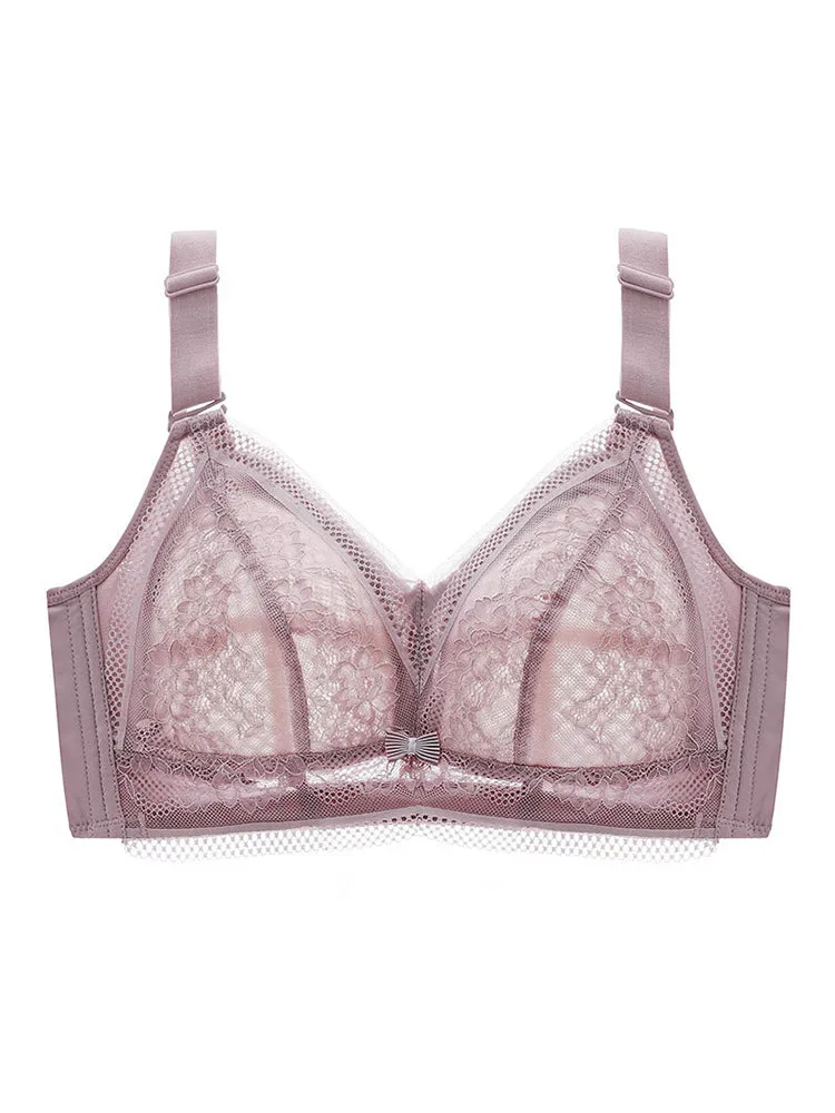 Lace Ultra-thin Wireless Minimizer Bras
