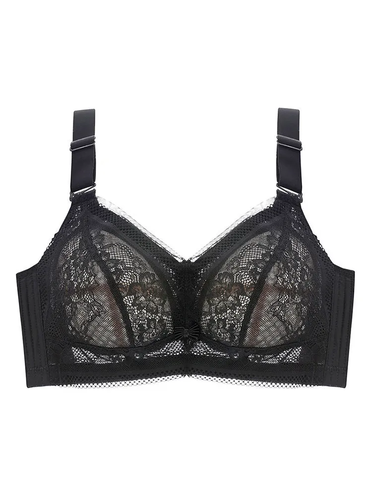 Lace Ultra-thin Wireless Minimizer Bras