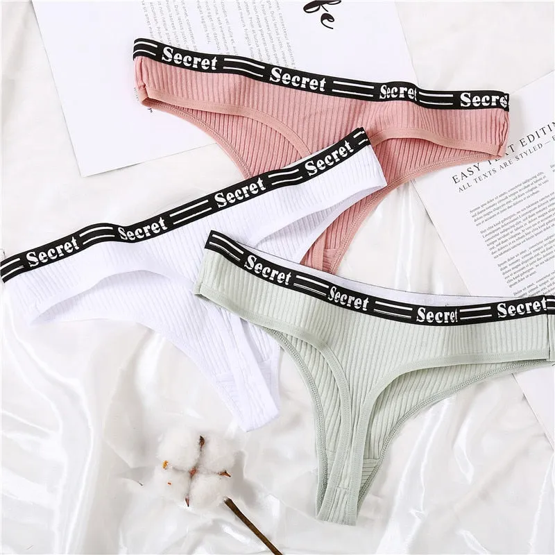 Low Rise Thong Panty M-XL 3 piece set