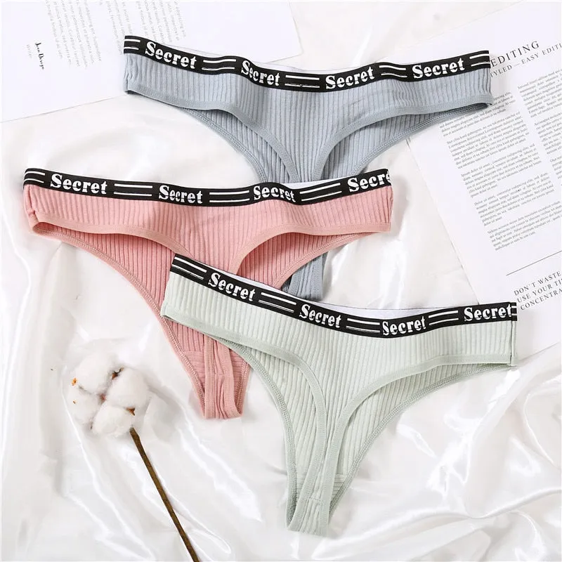 Low Rise Thong Panty M-XL 3 piece set