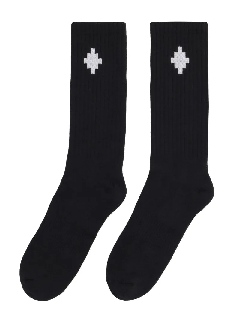 Marcelo Burlon County Of Milan Cross Logo Intarsia Socks