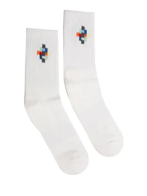 Marcelo Burlon County Of Milan Logo Intarsia Socks
