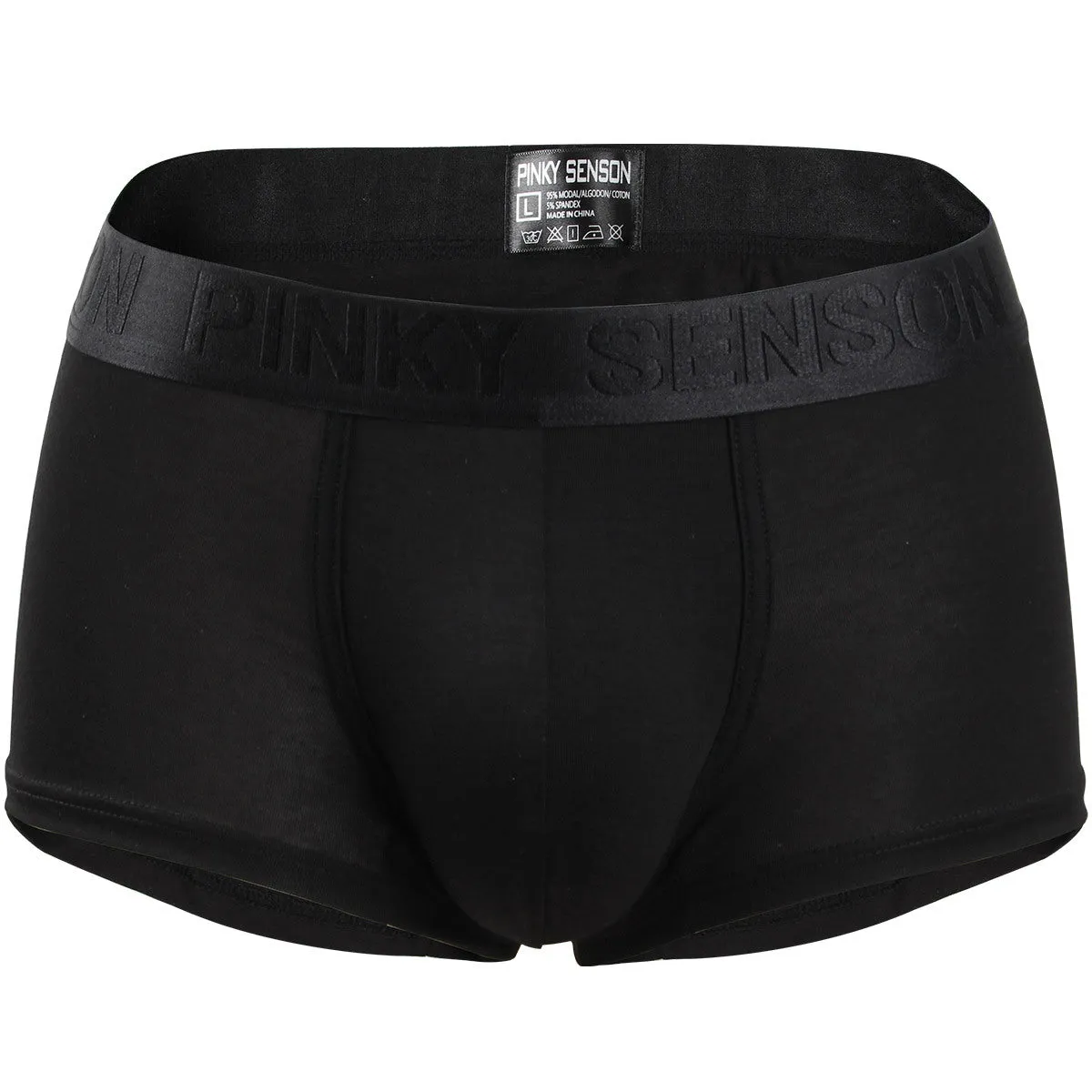 Men low-rise underwear big pouch solid color cotton C4B