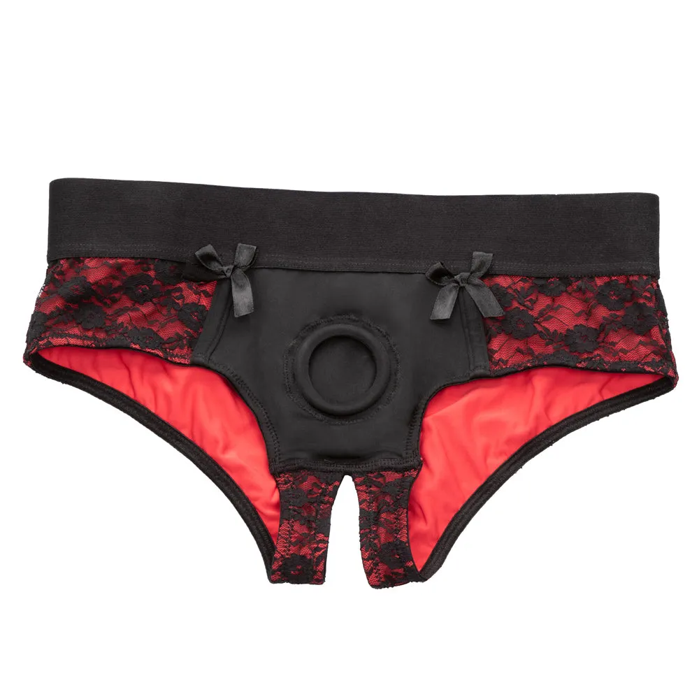 Scandal Crotchless Pegging Panty Set