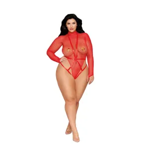 Teddy and Harness Dmnd - Queen Size - Poinsettia