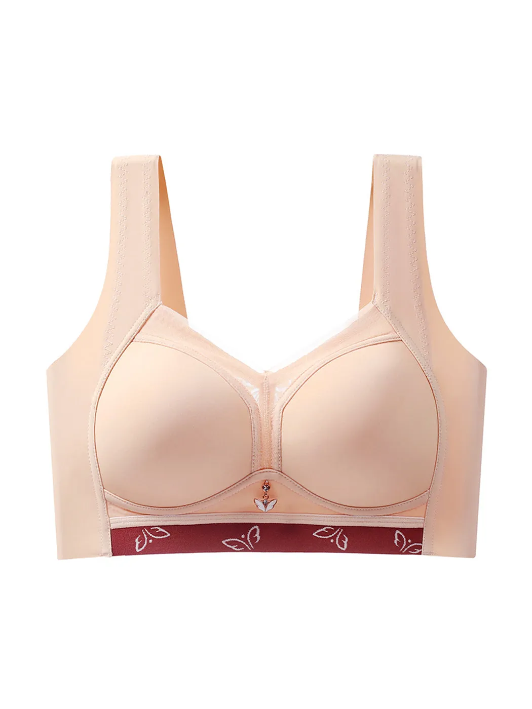 Thin Anti-Sagging Side Support Wire-free Minimizer Bra