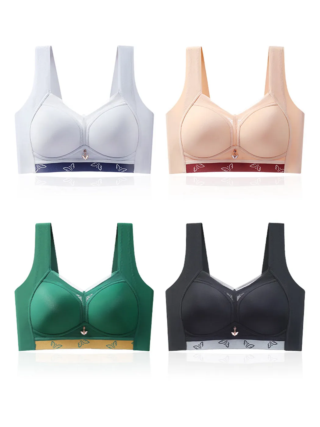Thin Anti-Sagging Side Support Wire-free Minimizer Bra
