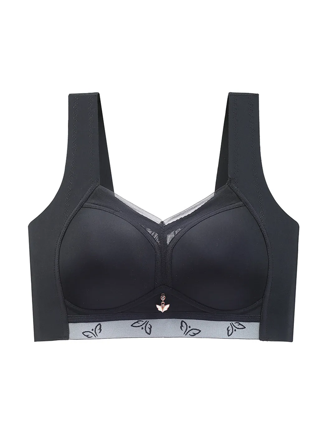 Thin Anti-Sagging Side Support Wire-free Minimizer Bra