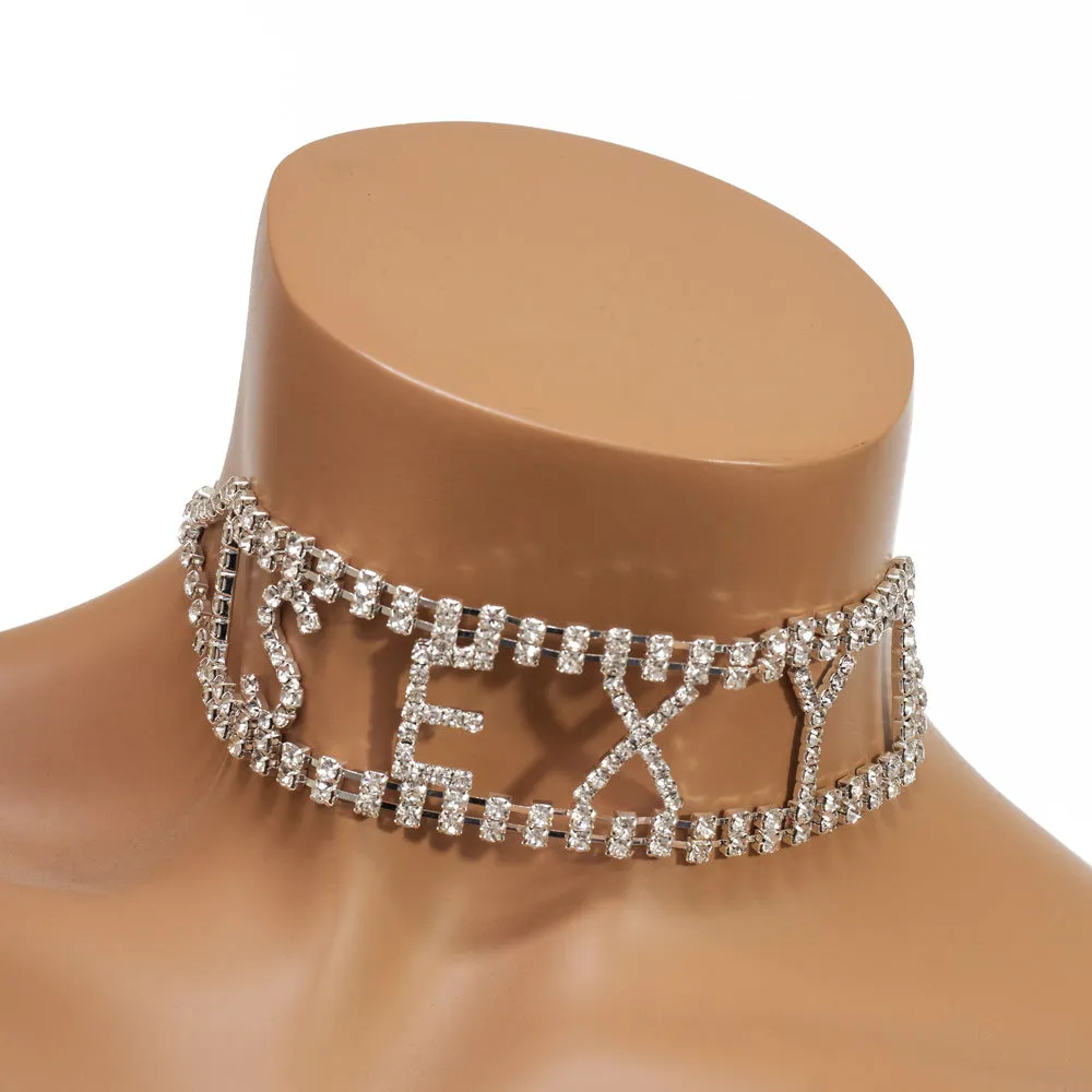 Western Fashion Diamante Sexy Choker