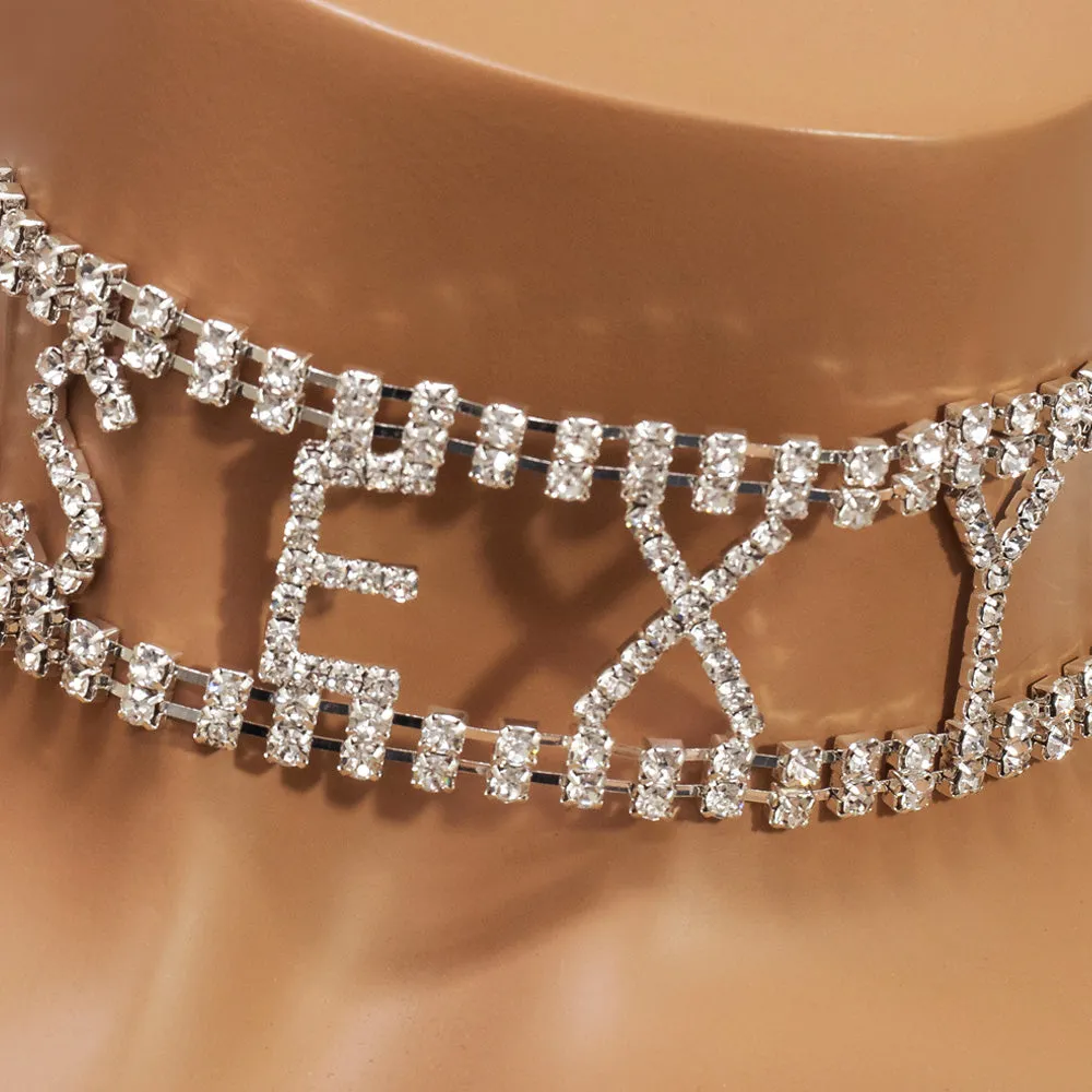 Western Fashion Diamante Sexy Choker