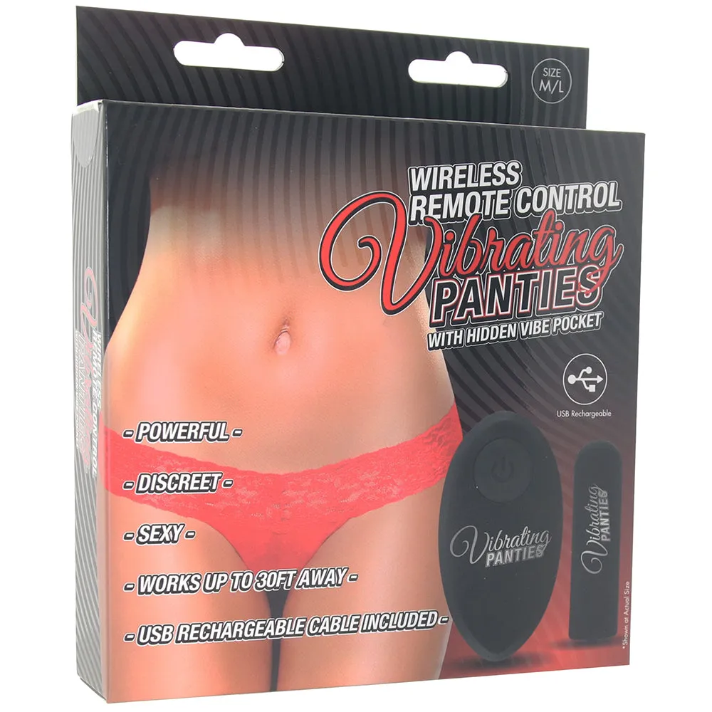 Wireless Remote Vibrating Red Panties /L