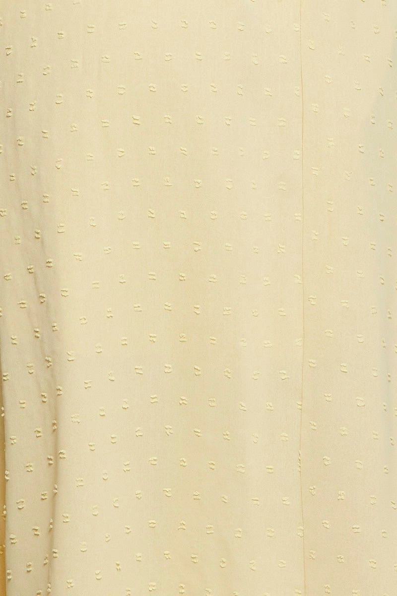 Yellow Maxi Dress Long Sleeve V Neck
